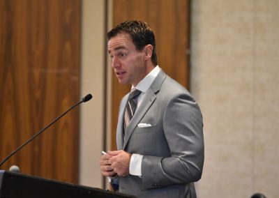 Chant Vartanian, CEO and Chairman of M-Theory Group, speaks at the 2024 Tech Valley Cybersecurity Symposium.