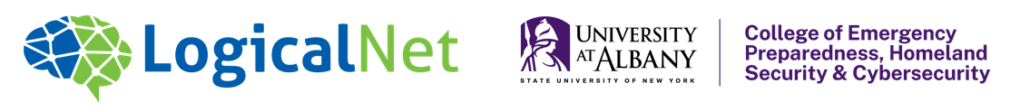 LogicalNet and UAlbany Cybersecurity School logos